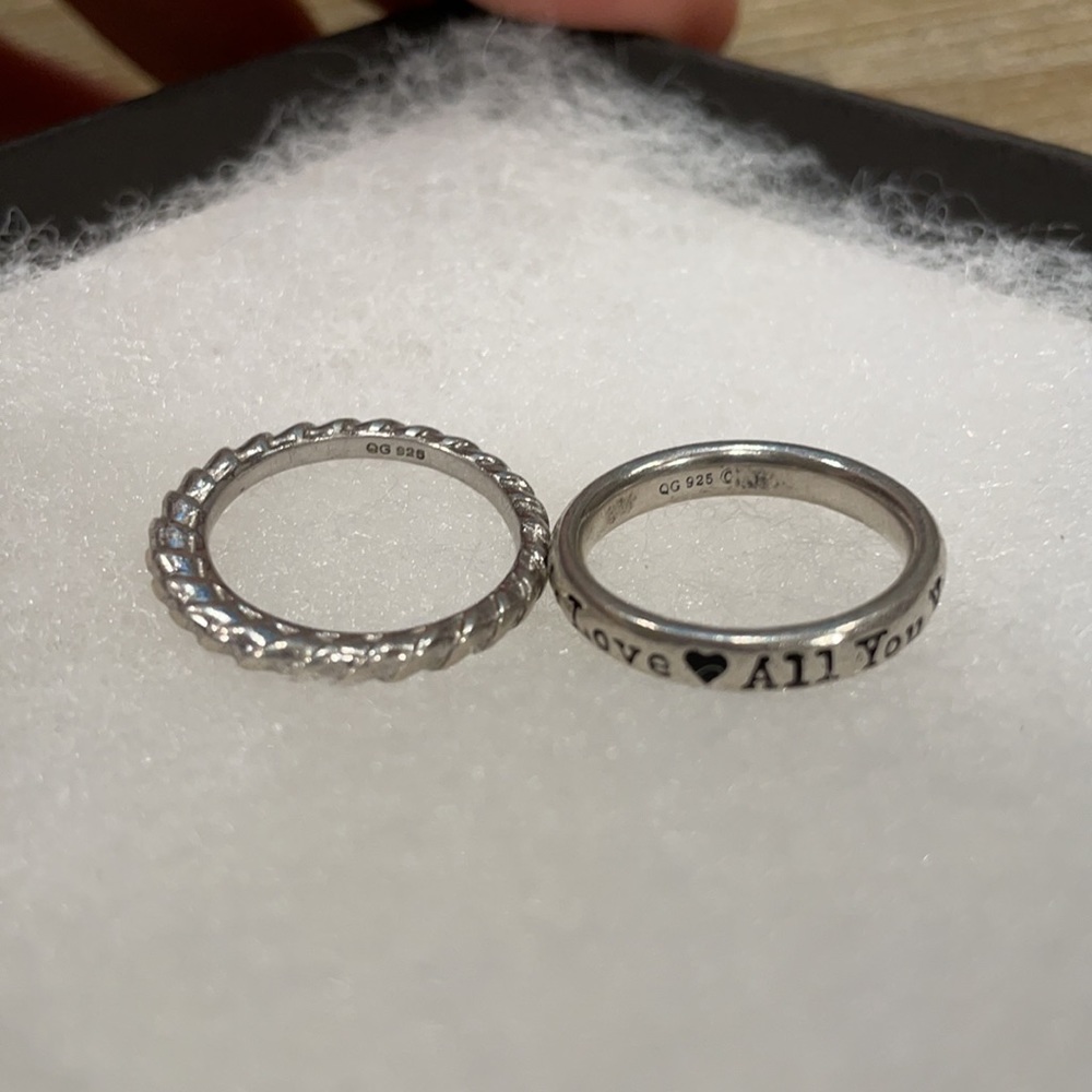 Sterling silver ring stack - Picture 4 of 4